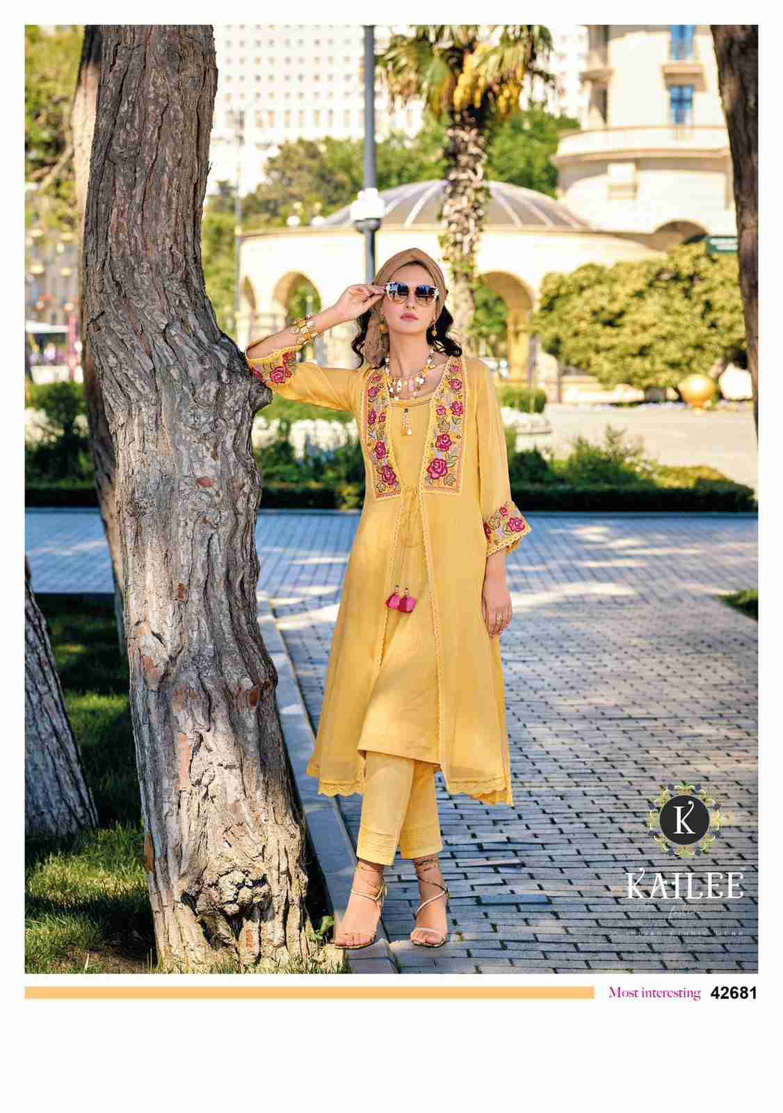 Floral Vol-2 By Kailee 42681 To 42685 Series Designer Festive Suits Beautiful Stylish Fancy Colorful Party Wear & Occasional Wear Pure Viscose Organza Silk Dresses At Wholesale Price