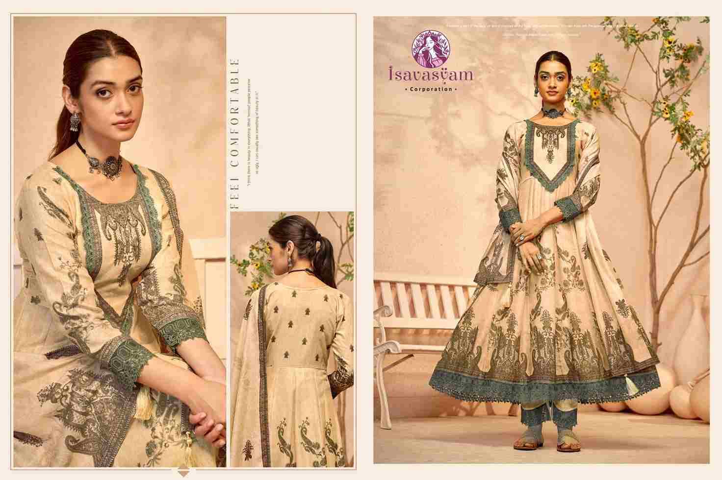 Nafiza By Isavasyam 1001 To 1006 Series Designer Anarkali Suits Beautiful Fancy Colorful Stylish Party Wear & Occasional Wear Mal Mal Cotton Dresses At Wholesale Price