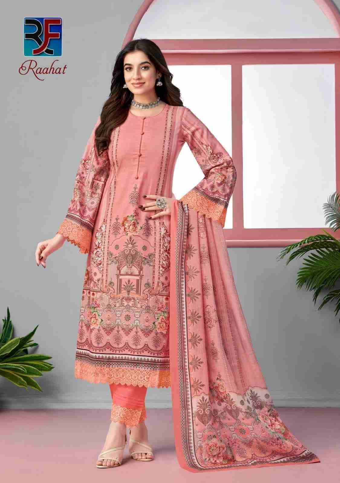 Raahat Vol-1 By Rahi Fab 1001 To 1008 Series Beautiful Pakistani Suits Stylish Fancy Colorful Party Wear & Occasional Wear Lawn Cambric Dresses At Wholesale Price