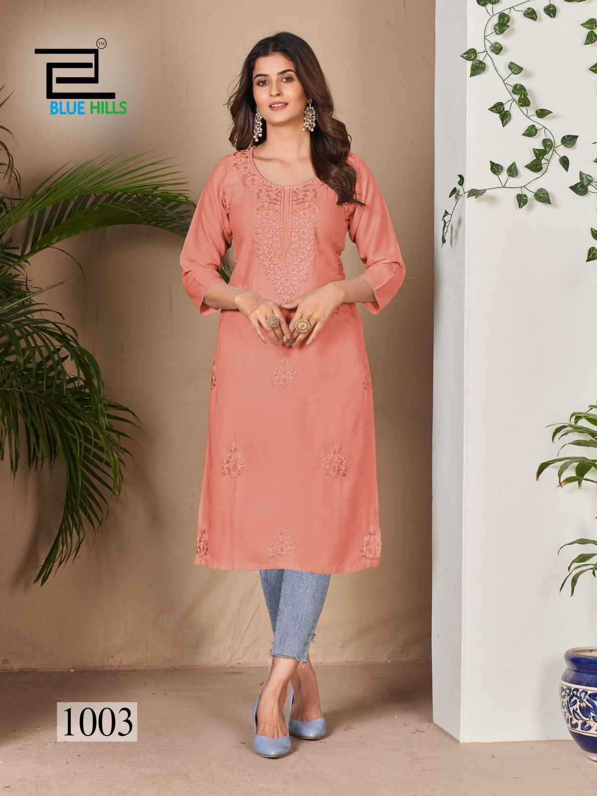 Supriya By Blue Hills 1001 To 1006 Series Designer Stylish Fancy Colorful Beautiful Party Wear & Ethnic Wear Collection Rayon Print Kurtis At Wholesale Price