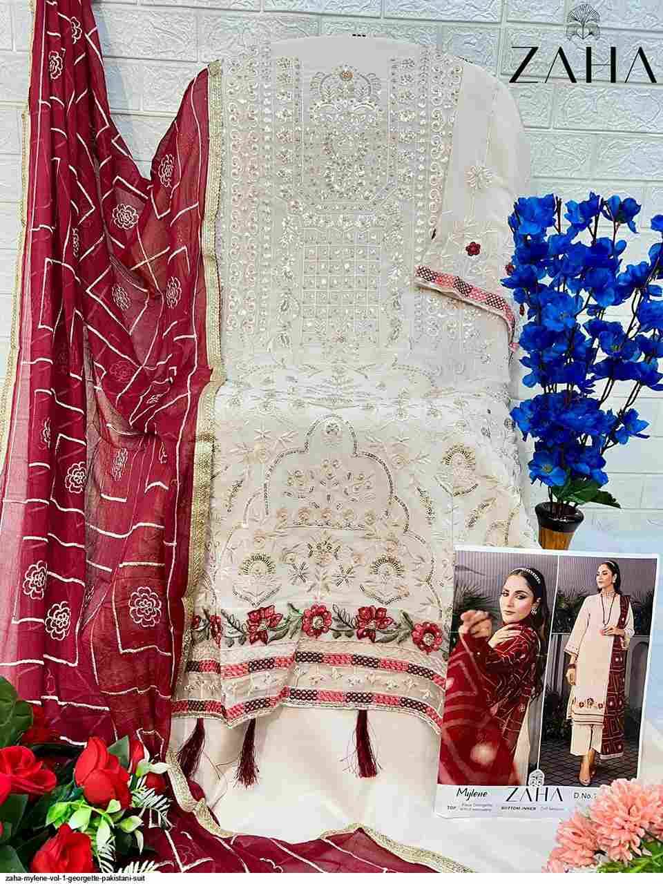 Mylene By Zaha 10267 To 10269 Series Beautiful Pakistani Suits Stylish Fancy Colorful Party Wear & Occasional Wear Organza Embroidered Dresses At Wholesale Price