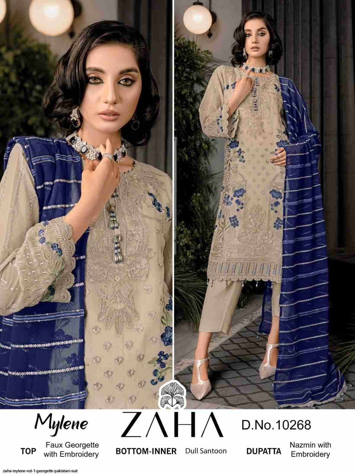 Mylene By Zaha 10267 To 10269 Series Beautiful Pakistani Suits Stylish Fancy Colorful Party Wear & Occasional Wear Organza Embroidered Dresses At Wholesale Price