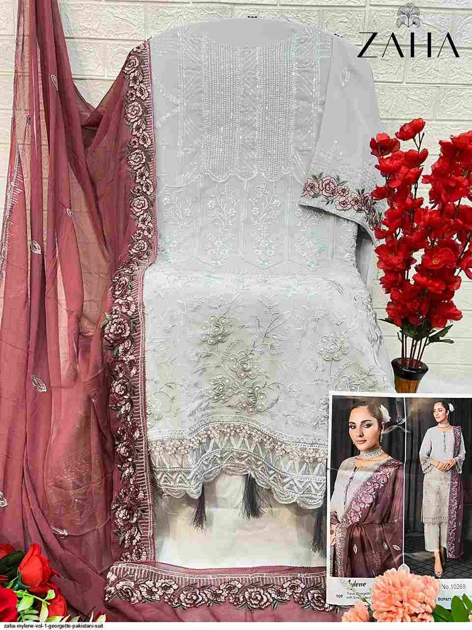 Mylene By Zaha 10267 To 10269 Series Beautiful Pakistani Suits Stylish Fancy Colorful Party Wear & Occasional Wear Organza Embroidered Dresses At Wholesale Price