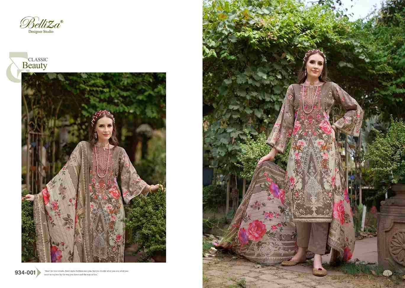 Naira Vol-59 By Belliza 934-001 To 934-008 Series Beautiful Festive Suits Stylish Fancy Colorful Casual Wear & Ethnic Wear Pure Cotton Print Dresses At Wholesale Price