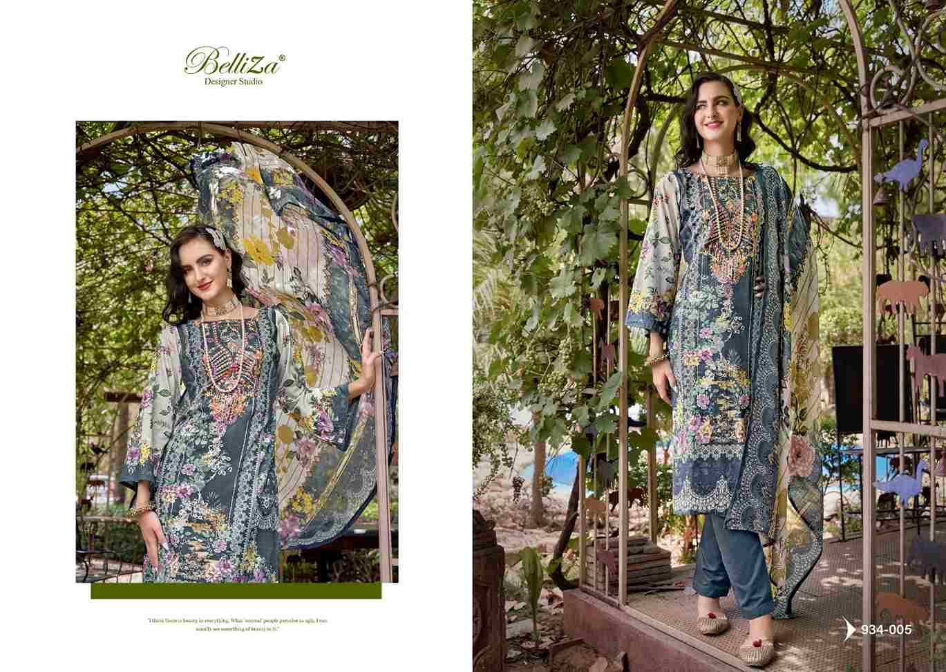 Naira Vol-59 By Belliza 934-001 To 934-008 Series Beautiful Festive Suits Stylish Fancy Colorful Casual Wear & Ethnic Wear Pure Cotton Print Dresses At Wholesale Price