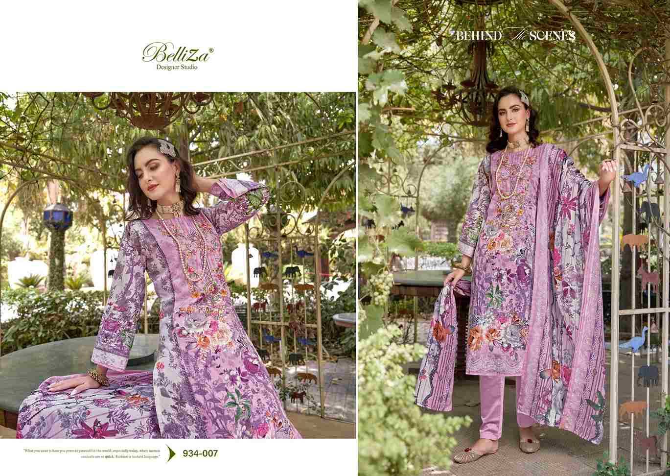 Naira Vol-59 By Belliza 934-001 To 934-008 Series Beautiful Festive Suits Stylish Fancy Colorful Casual Wear & Ethnic Wear Pure Cotton Print Dresses At Wholesale Price