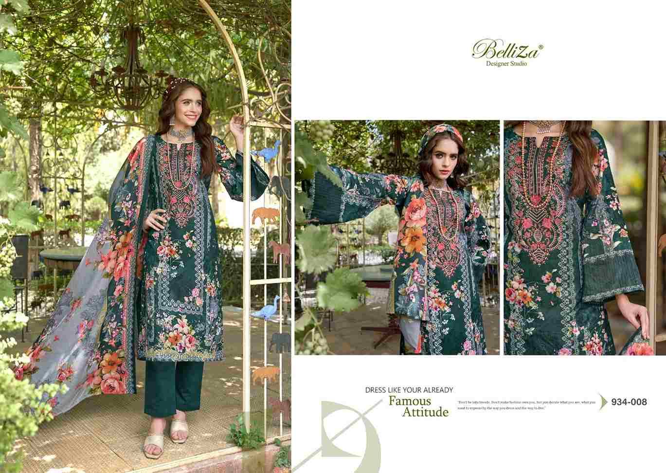 Naira Vol-59 By Belliza 934-001 To 934-008 Series Beautiful Festive Suits Stylish Fancy Colorful Casual Wear & Ethnic Wear Pure Cotton Print Dresses At Wholesale Price