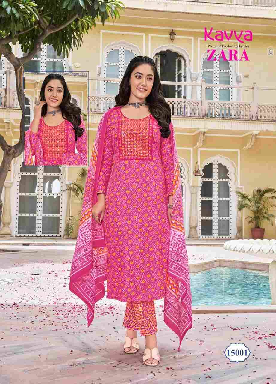 Zara Vol-15 By Kavya 15001 To 15010 Series Beautiful Stylish Fancy Colorful Casual Wear & Ethnic Wear Collection Pure Cambric Cotton Dresses At Wholesale Price