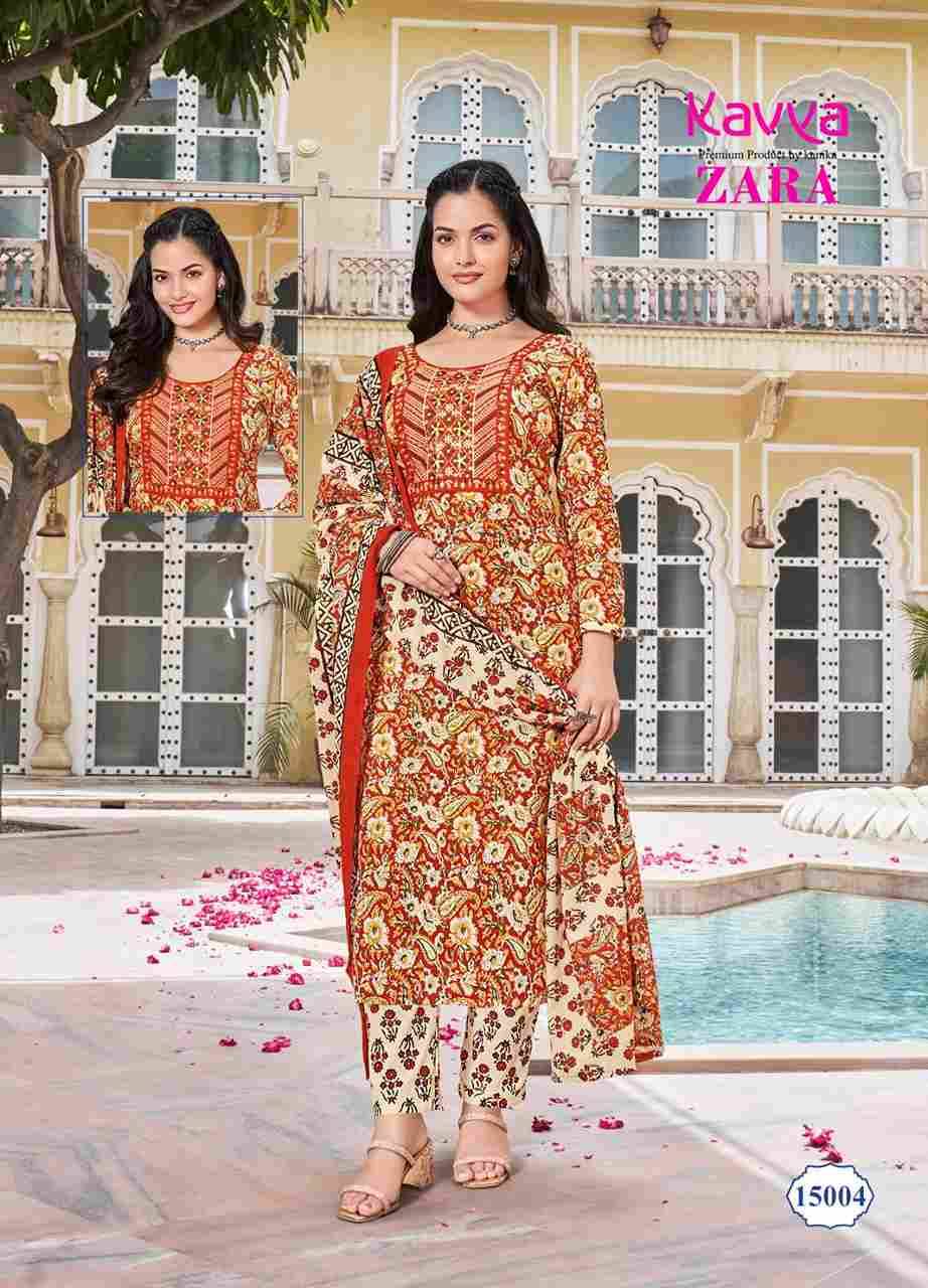 Zara Vol-15 By Kavya 15001 To 15010 Series Beautiful Stylish Fancy Colorful Casual Wear & Ethnic Wear Collection Pure Cambric Cotton Dresses At Wholesale Price