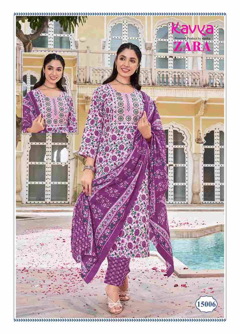 Zara Vol-15 By Kavya 15001 To 15010 Series Beautiful Stylish Fancy Colorful Casual Wear & Ethnic Wear Collection Pure Cambric Cotton Dresses At Wholesale Price