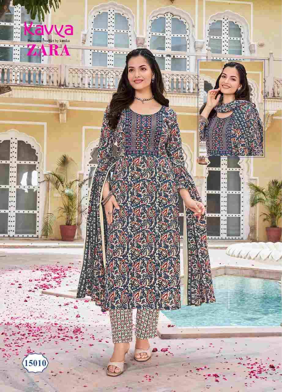 Zara Vol-15 By Kavya 15001 To 15010 Series Beautiful Stylish Fancy Colorful Casual Wear & Ethnic Wear Collection Pure Cambric Cotton Dresses At Wholesale Price