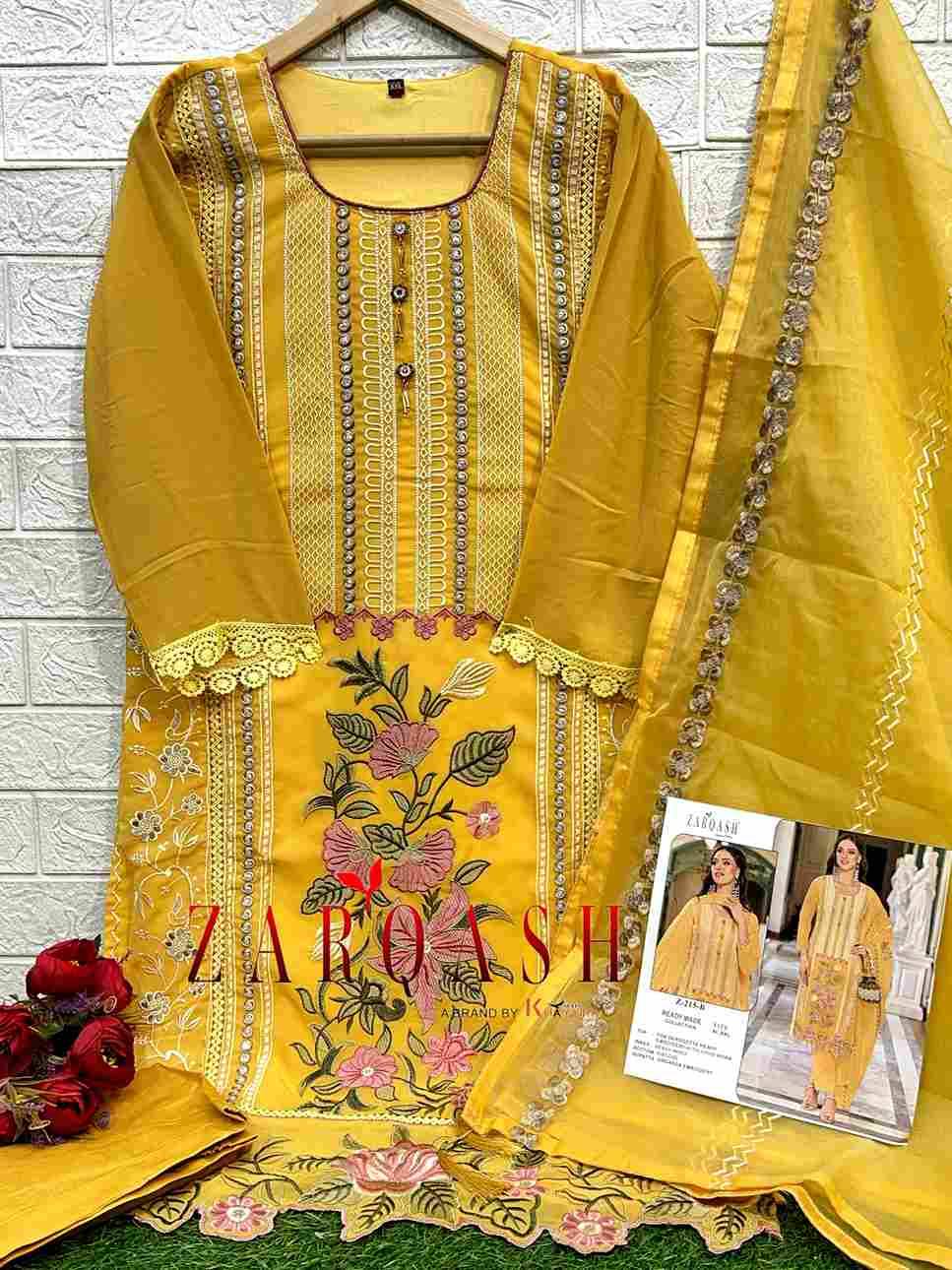 Zarqash Hit Design Z-215 Colours By Zarqash Z-215-A To Z-215-C Series Beautiful Pakistani Suits Colorful Stylish Fancy Casual Wear & Ethnic Wear Faux Georgette Dresses At Wholesale Price