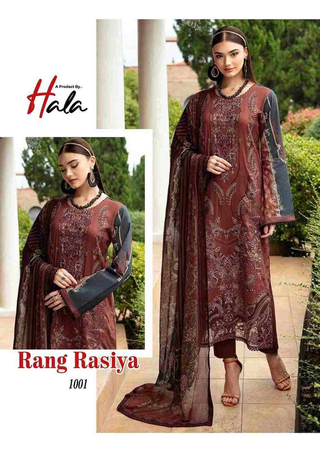 Rang Rasiya By Hala 1001 To 1006 Series Beautiful Festive Suits Stylish Fancy Colorful Casual Wear & Ethnic Wear Heavy Cotton Print Dresses At Wholesale Price