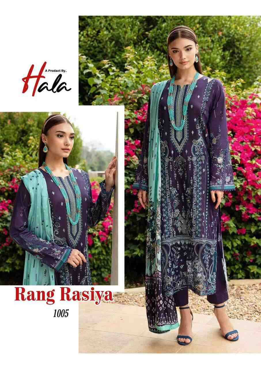 Rang Rasiya By Hala 1001 To 1006 Series Beautiful Festive Suits Stylish Fancy Colorful Casual Wear & Ethnic Wear Heavy Cotton Print Dresses At Wholesale Price