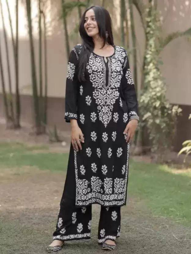 Chikankari By Kaamiri 01 To 06 Series Beautiful Stylish Fancy Colorful Casual Wear & Ethnic Wear & Ready To Wear Heavy Rayon Kurtis With Bottom At Wholesale Price