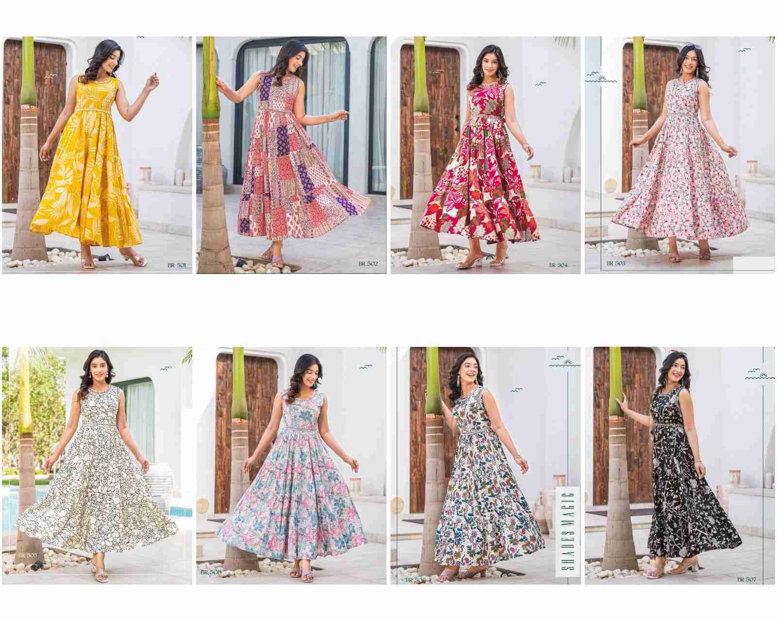 Be Rich Vol-5 By Swish 501 To 508 Series Beautiful Stylish Fancy Colorful Casual Wear & Ethnic Wear Heavy Rayon Gowns At Wholesale Price