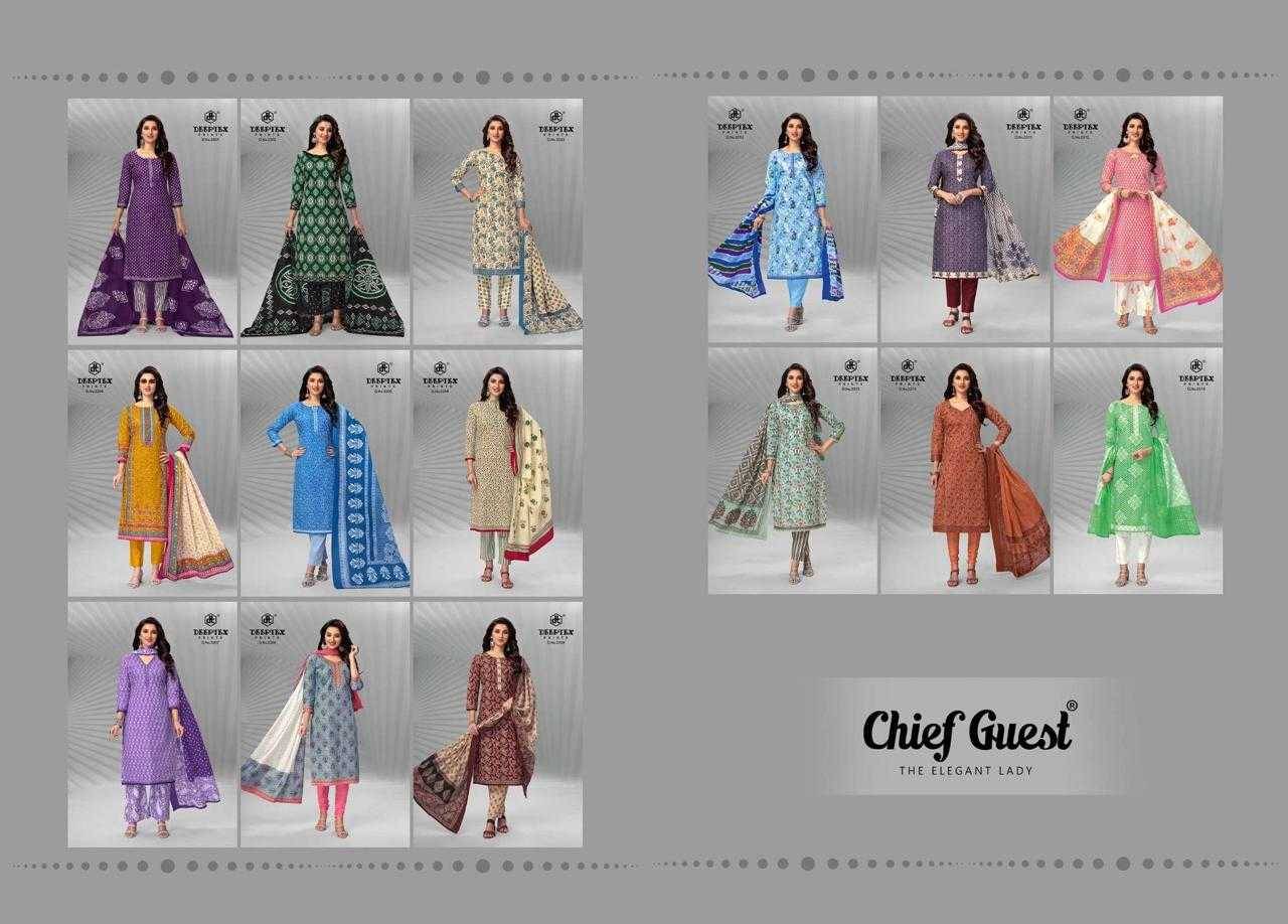 Chief Guest Vol-33 By Deeptex Prints 3301 To 3315 Series Beautiful Suits Colorful Stylish Fancy Casual Wear & Ethnic Wear Lawn Cotton Print Dresses At Wholesale Price