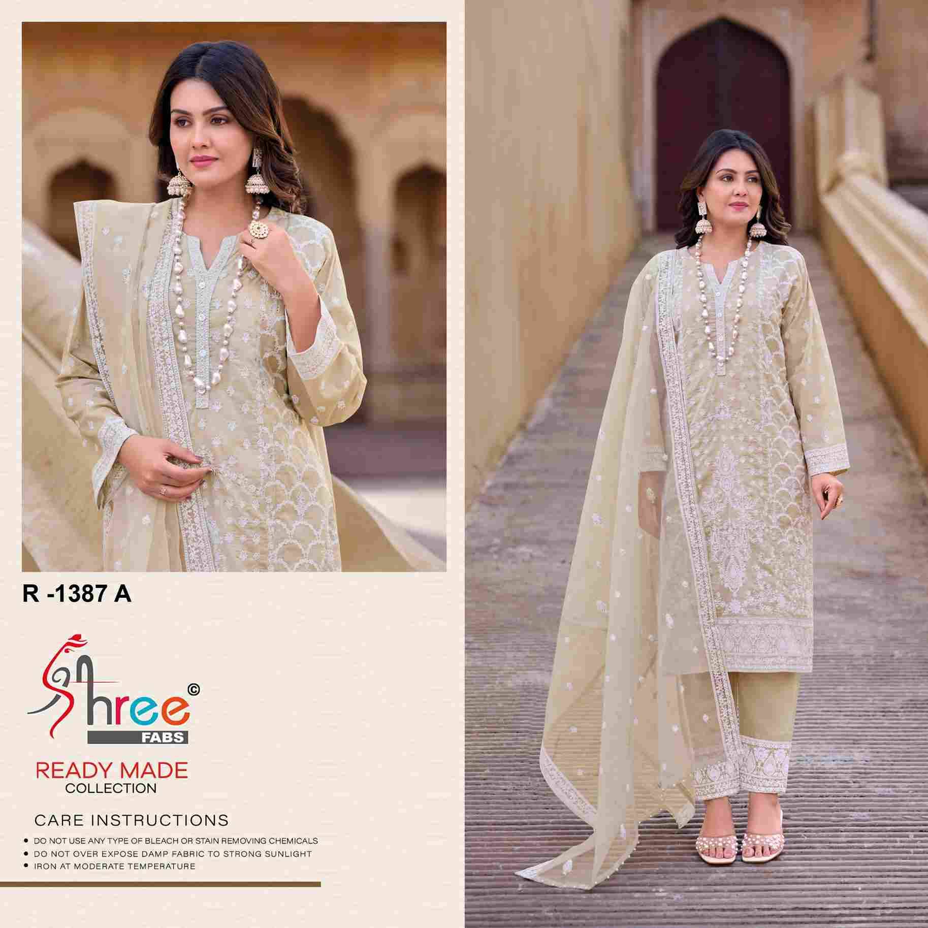 Shree Fabs Hit Design R-1387 Colours By Shree Fabs R-1387-A To R-1387-D Series Wholesale Designer Pakistani Suits Collection Beautiful Stylish Fancy Colorful Party Wear & Occasional Wear Cambric Cotton Lawn Dresses At Wholesale Price