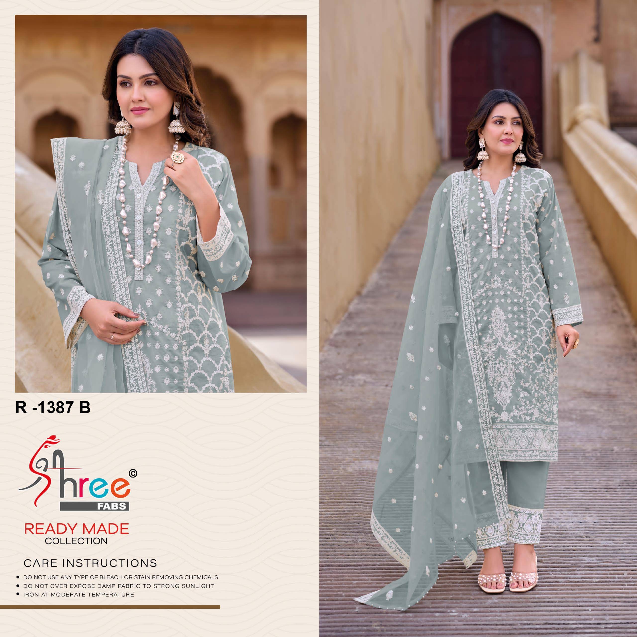 Shree Fabs Hit Design R-1387 Colours By Shree Fabs R-1387-A To R-1387-D Series Wholesale Designer Pakistani Suits Collection Beautiful Stylish Fancy Colorful Party Wear & Occasional Wear Cambric Cotton Lawn Dresses At Wholesale Price