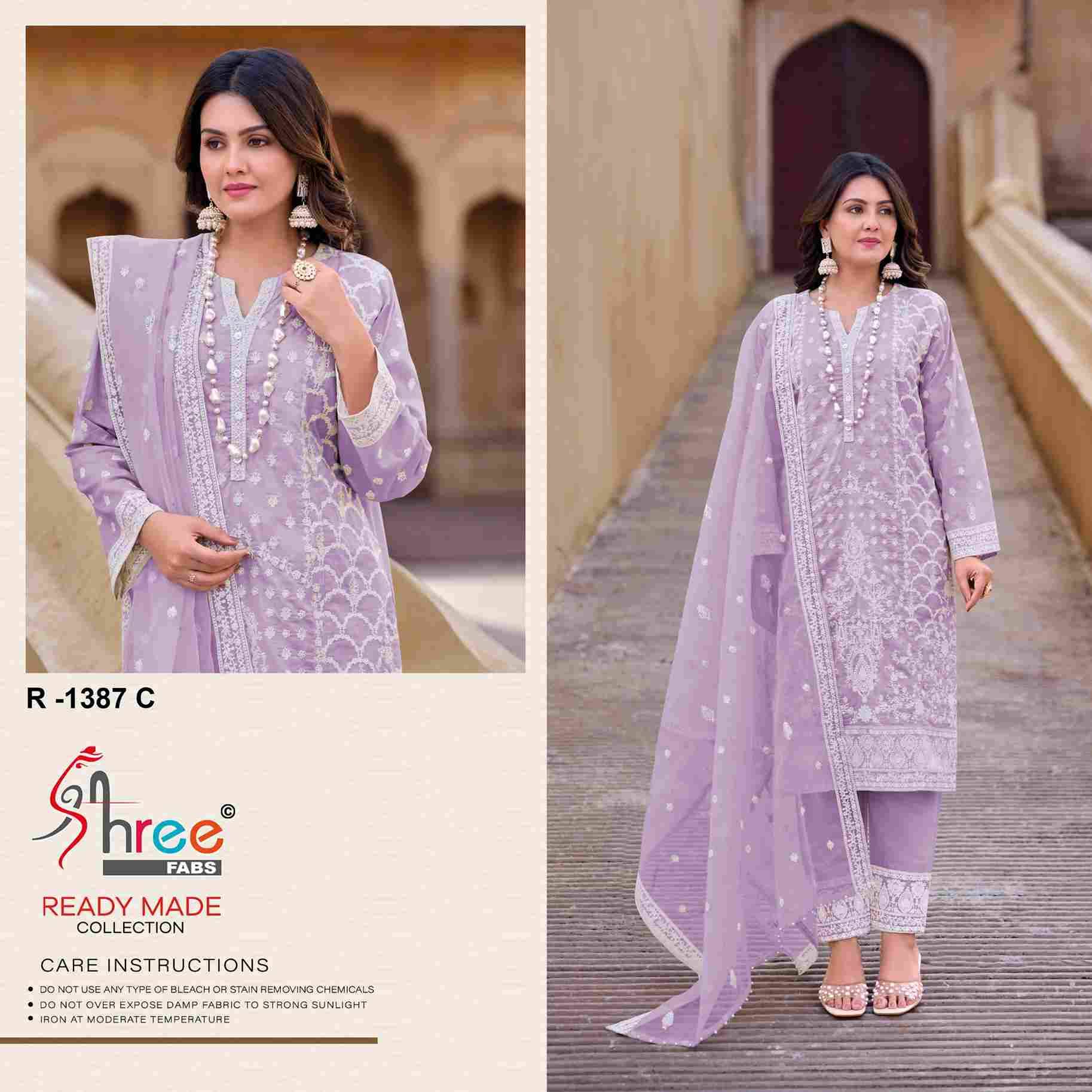 Shree Fabs Hit Design R-1387 Colours By Shree Fabs R-1387-A To R-1387-D Series Wholesale Designer Pakistani Suits Collection Beautiful Stylish Fancy Colorful Party Wear & Occasional Wear Cambric Cotton Lawn Dresses At Wholesale Price