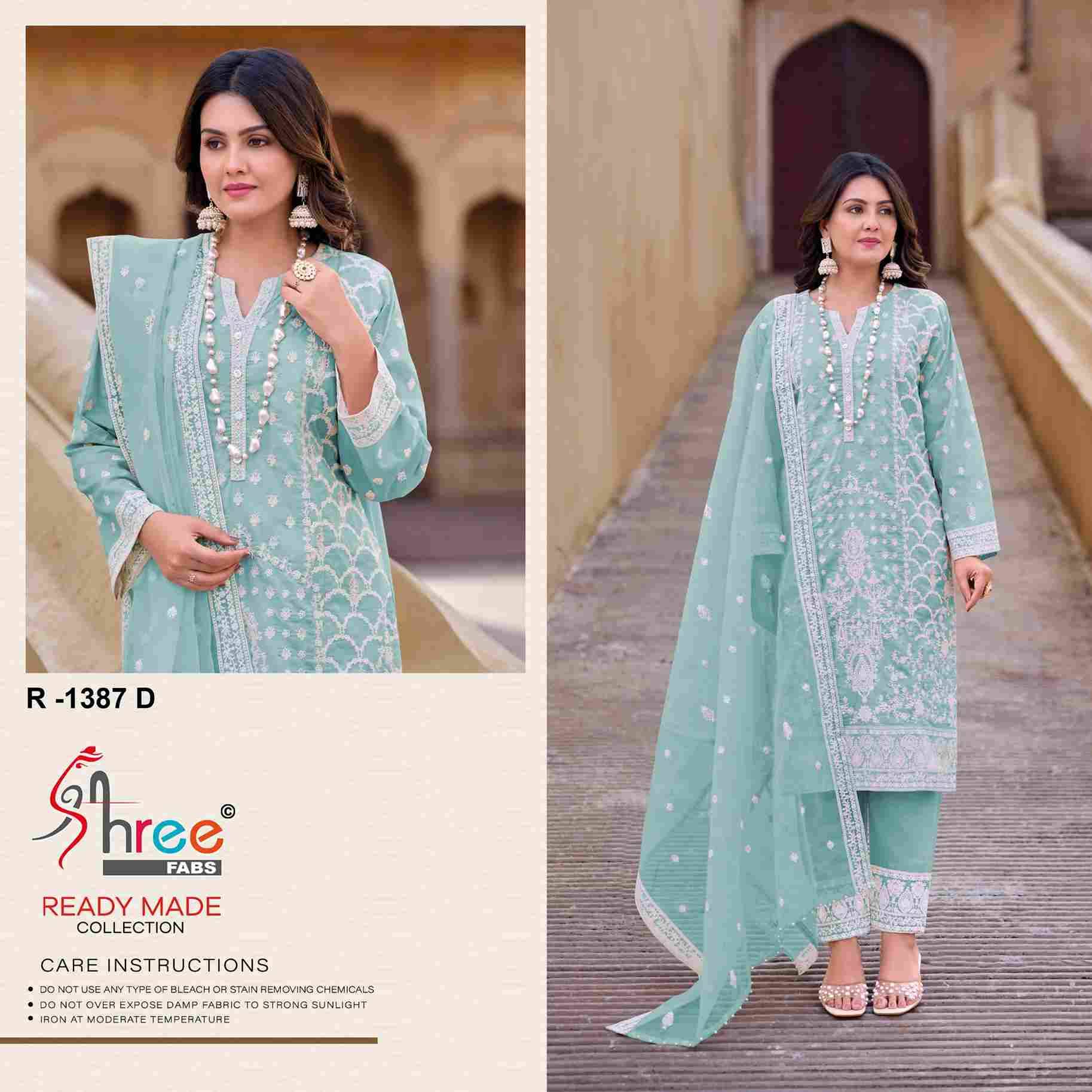 Shree Fabs Hit Design R-1387 Colours By Shree Fabs R-1387-A To R-1387-D Series Wholesale Designer Pakistani Suits Collection Beautiful Stylish Fancy Colorful Party Wear & Occasional Wear Cambric Cotton Lawn Dresses At Wholesale Price