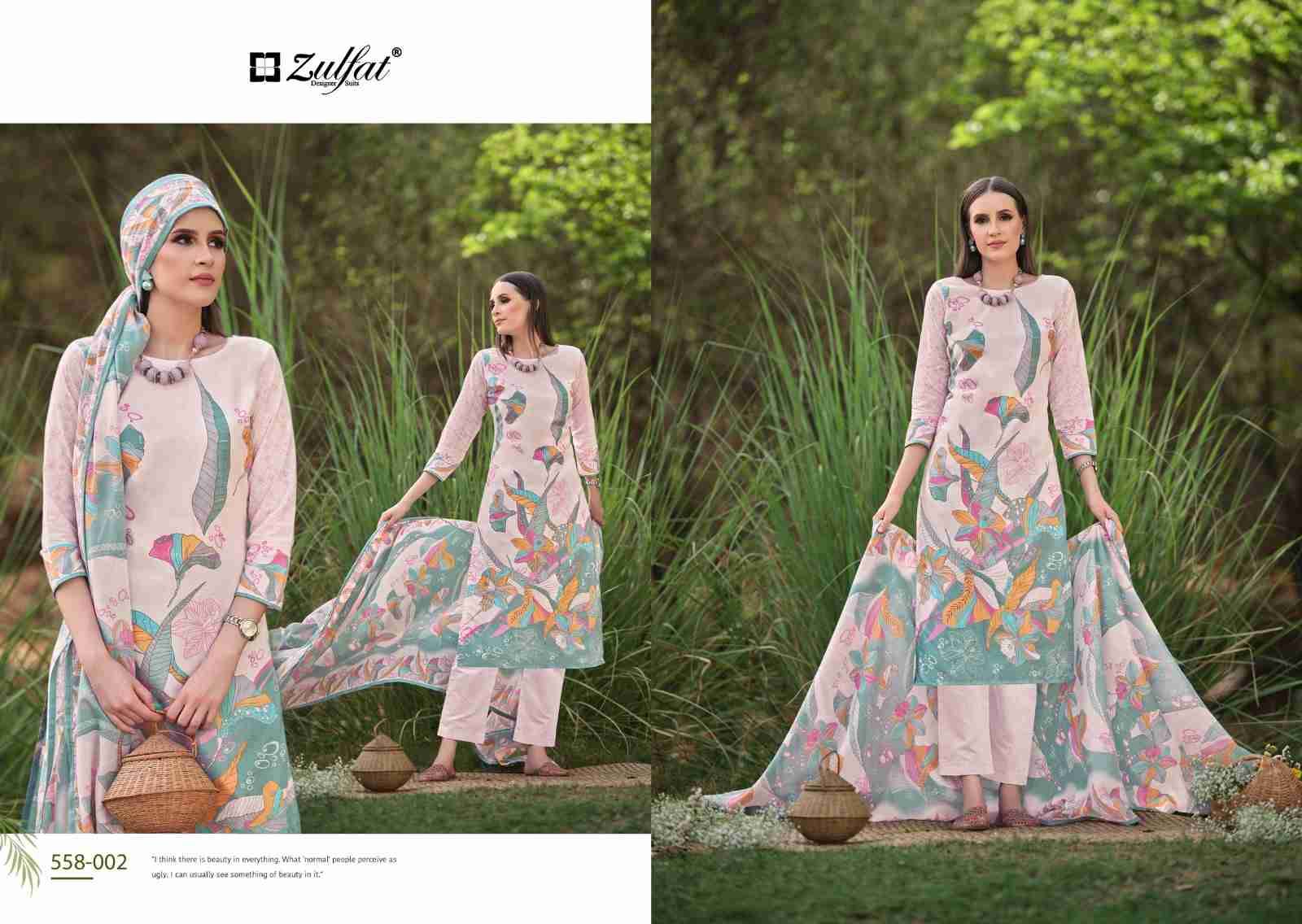 Hakoba Vol-2 By Zulfat 558-001 To 558-008 Series Beautiful Festive Suits Stylish Fancy Colorful Casual Wear & Ethnic Wear Pure Cotton Print Dresses At Wholesale Price