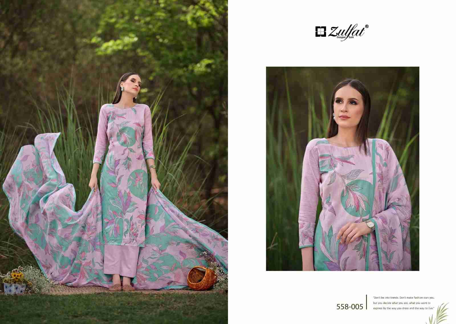 Hakoba Vol-2 By Zulfat 558-001 To 558-008 Series Beautiful Festive Suits Stylish Fancy Colorful Casual Wear & Ethnic Wear Pure Cotton Print Dresses At Wholesale Price