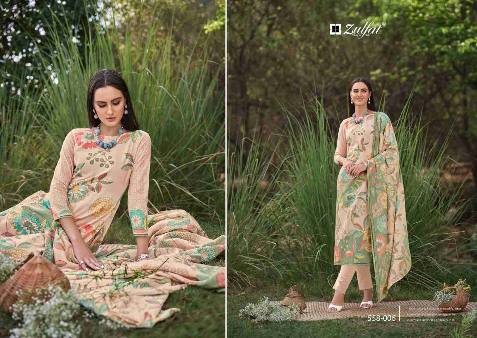 Hakoba Vol-2 By Zulfat 558-001 To 558-008 Series Beautiful Festive Suits Stylish Fancy Colorful Casual Wear & Ethnic Wear Pure Cotton Print Dresses At Wholesale Price