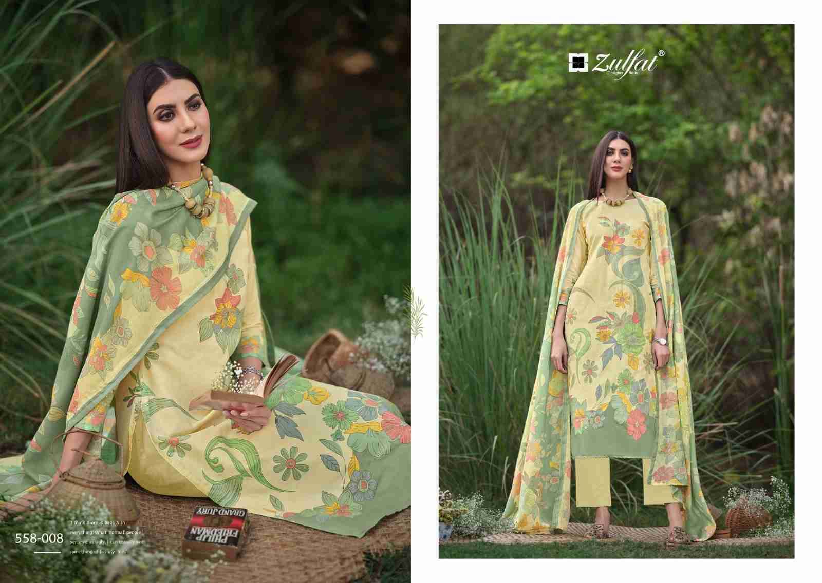 Hakoba Vol-2 By Zulfat 558-001 To 558-008 Series Beautiful Festive Suits Stylish Fancy Colorful Casual Wear & Ethnic Wear Pure Cotton Print Dresses At Wholesale Price