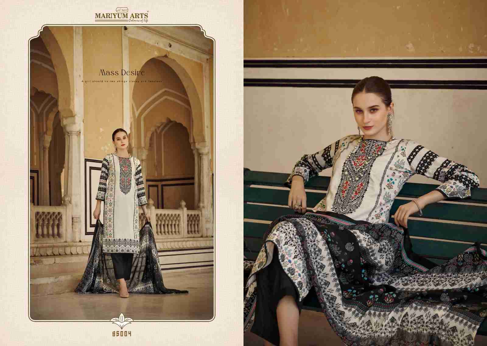 Black And White By Mariyum Arts 95001 To 95006 Series Beautiful Festive Suits Stylish Fancy Colorful Casual Wear & Ethnic Wear Cambric Cotton Print Dresses At Wholesale Price