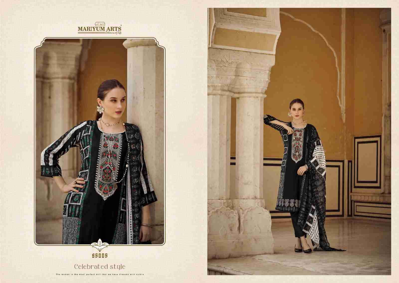 Black And White By Mariyum Arts 95001 To 95006 Series Beautiful Festive Suits Stylish Fancy Colorful Casual Wear & Ethnic Wear Cambric Cotton Print Dresses At Wholesale Price