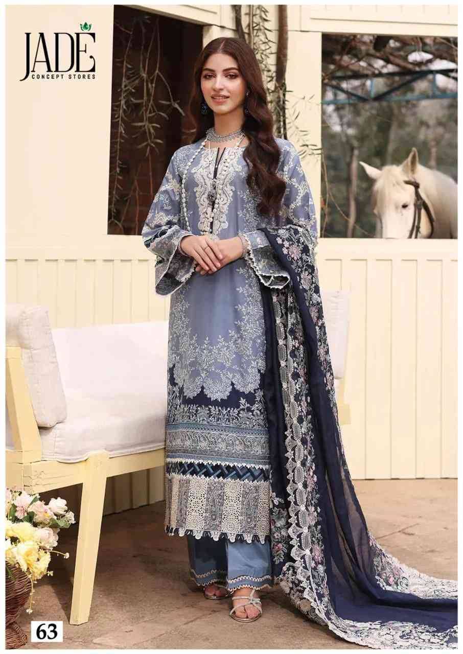 Chevron Vol-7 By Jade 61 To 66 Series Beautiful Festive Suits Stylish Fancy Colorful Casual Wear & Ethnic Wear Lawn Cotton Print Dresses At Wholesale Price