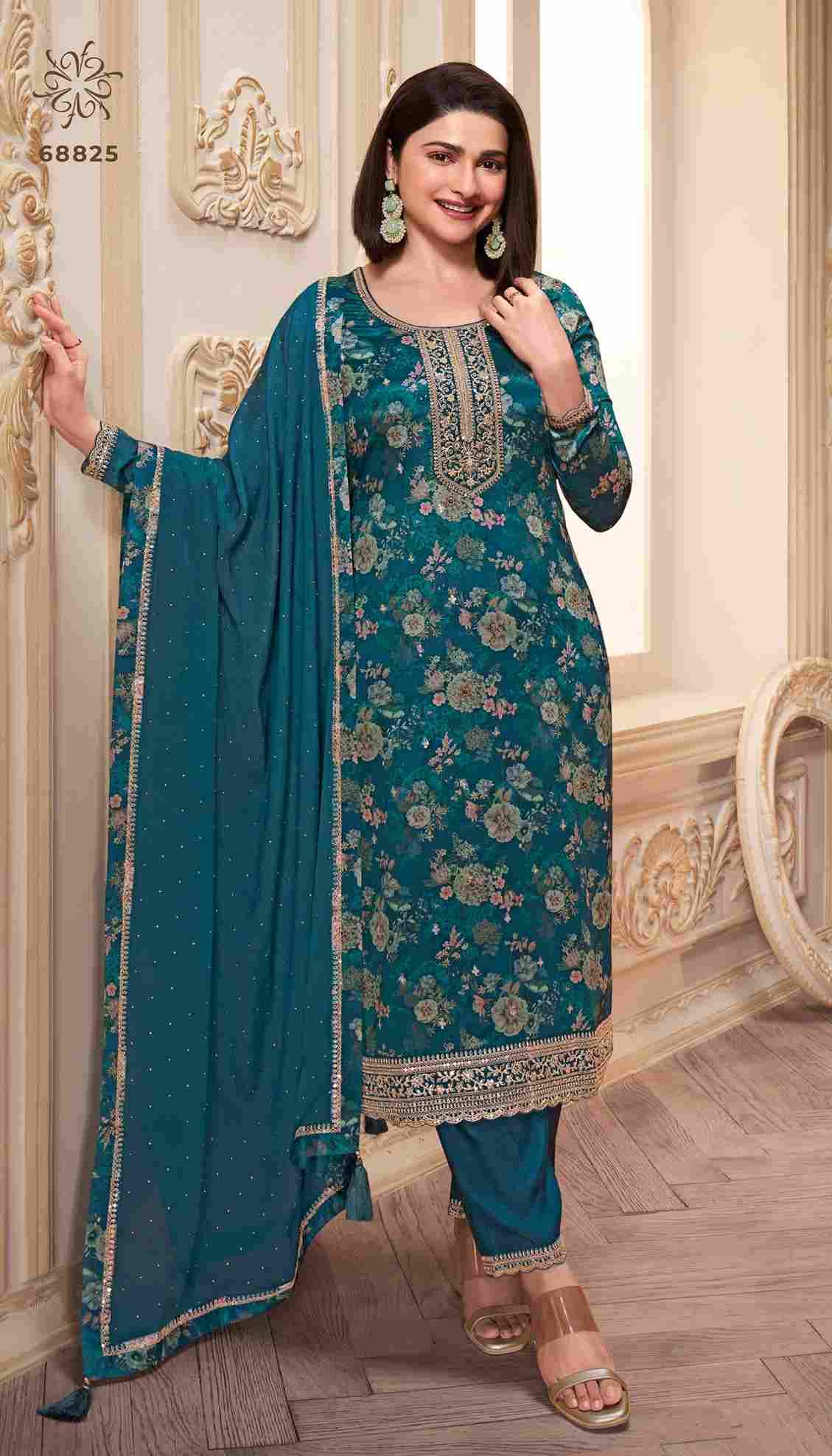 Pahal By Vinay Fashion 68821 To 68826 Series Designer Festive Festive Suits Collection Beautiful Stylish Fancy Colorful Party Wear & Occasional Wear Chinnon Dresses At Wholesale Price