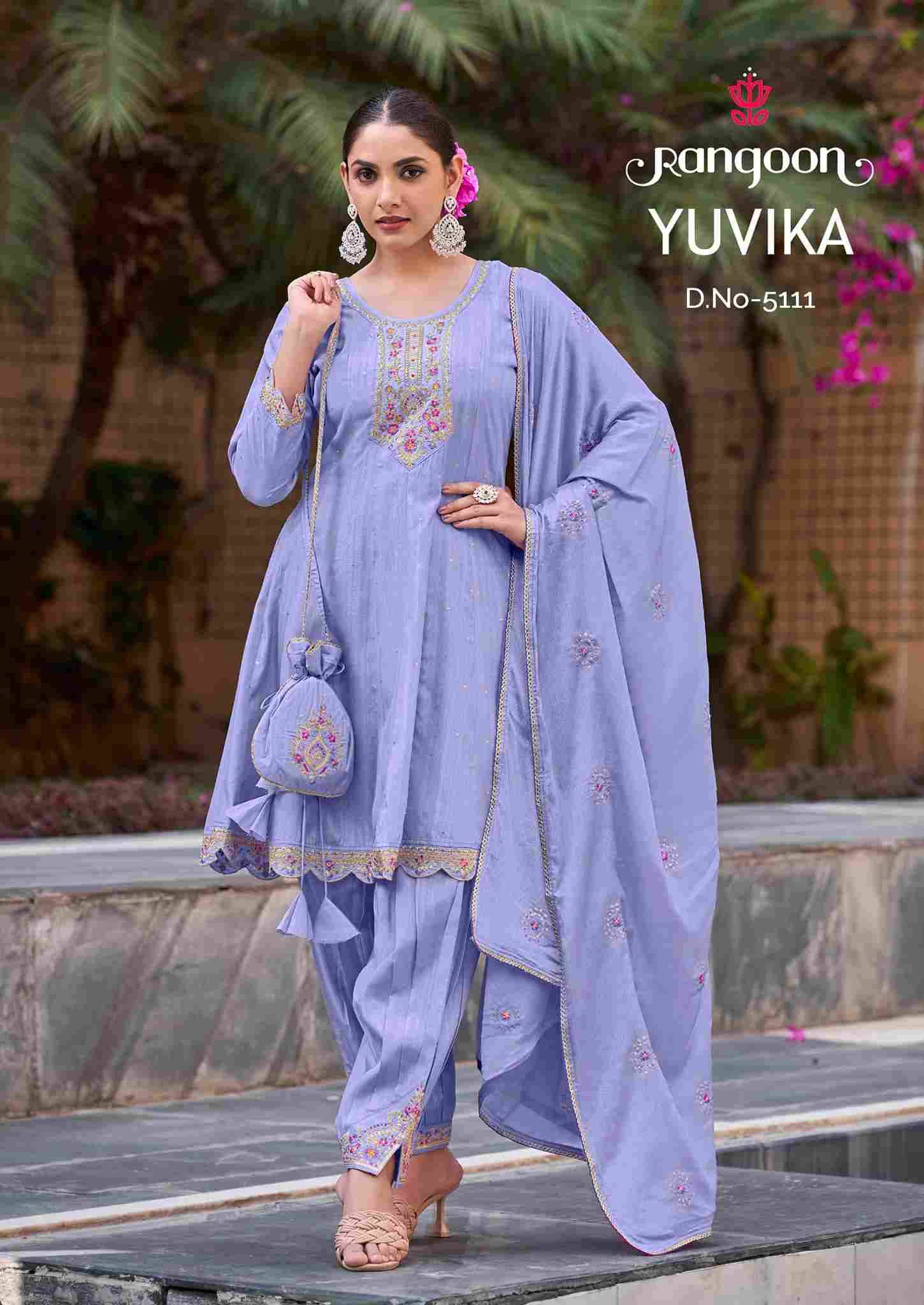 Yuvika By Rangoon 5111 To 5116 Series Beautiful Festive Suits Colorful Stylish Fancy Casual Wear & Ethnic Wear Viscose Embroidered Dresses At Wholesale Price