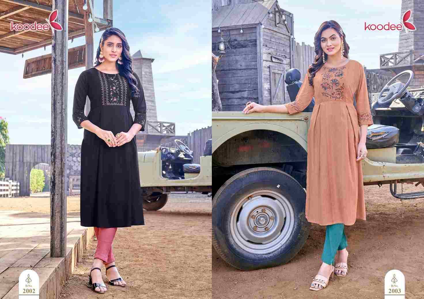 Morni Vol-2 By Koodee 2001 To 2006 Series Designer Stylish Fancy Colorful Beautiful Party Wear & Ethnic Wear Collection Rayon Print Kurtis At Wholesale Price