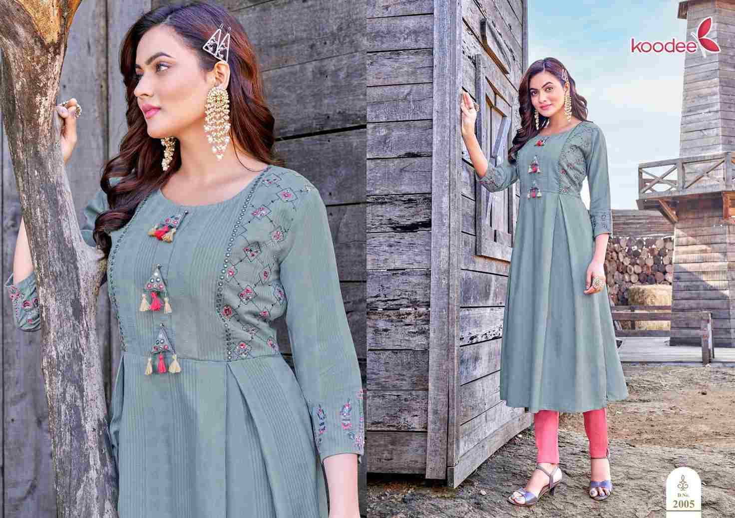 Morni Vol-2 By Koodee 2001 To 2006 Series Designer Stylish Fancy Colorful Beautiful Party Wear & Ethnic Wear Collection Rayon Print Kurtis At Wholesale Price