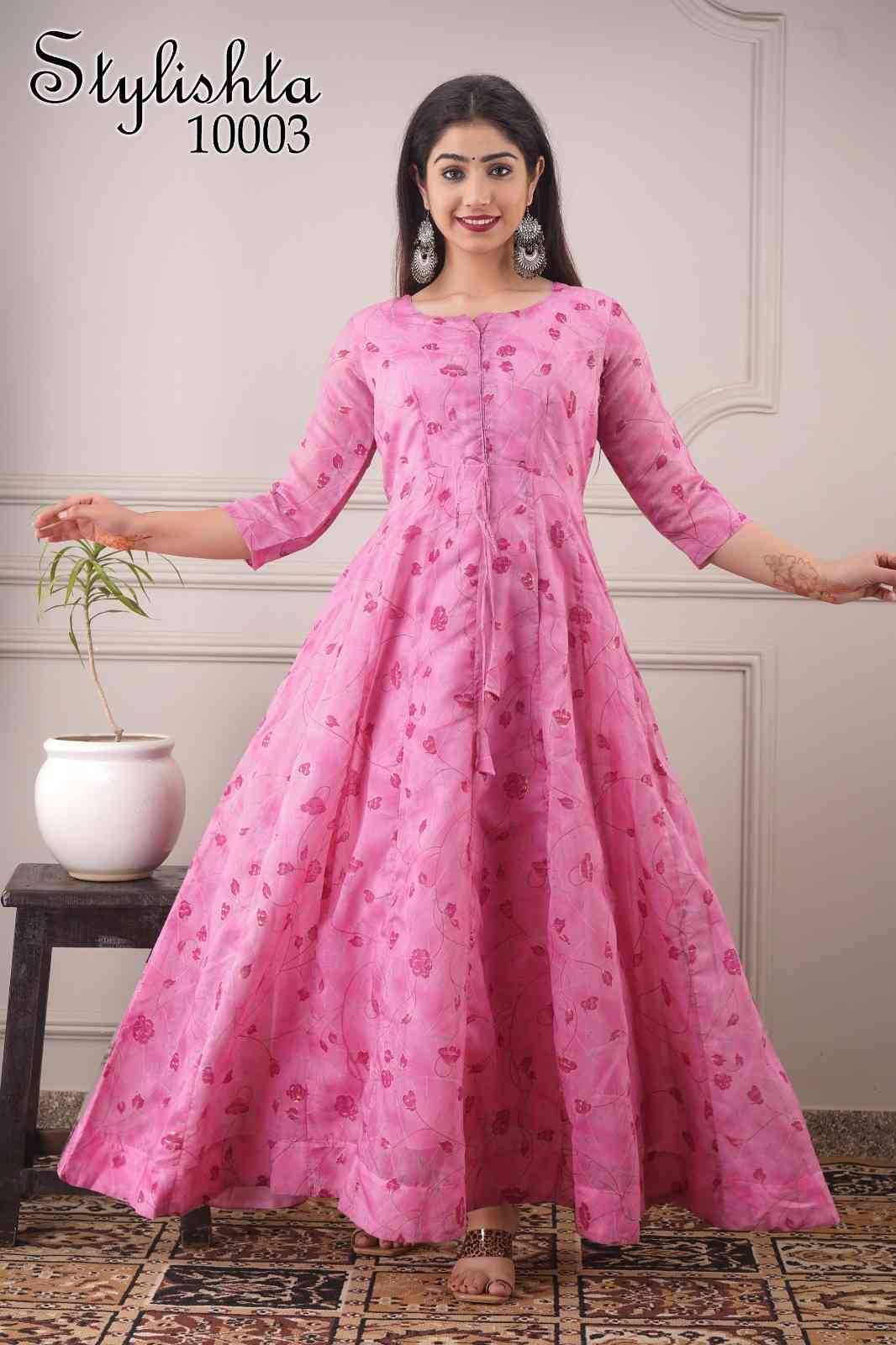 Stylishta Hits By Fashid Wholesale Beautiful Stylish Fancy Colorful Casual Wear & Ethnic Wear Pure Muslin Gowns At Wholesale Price
