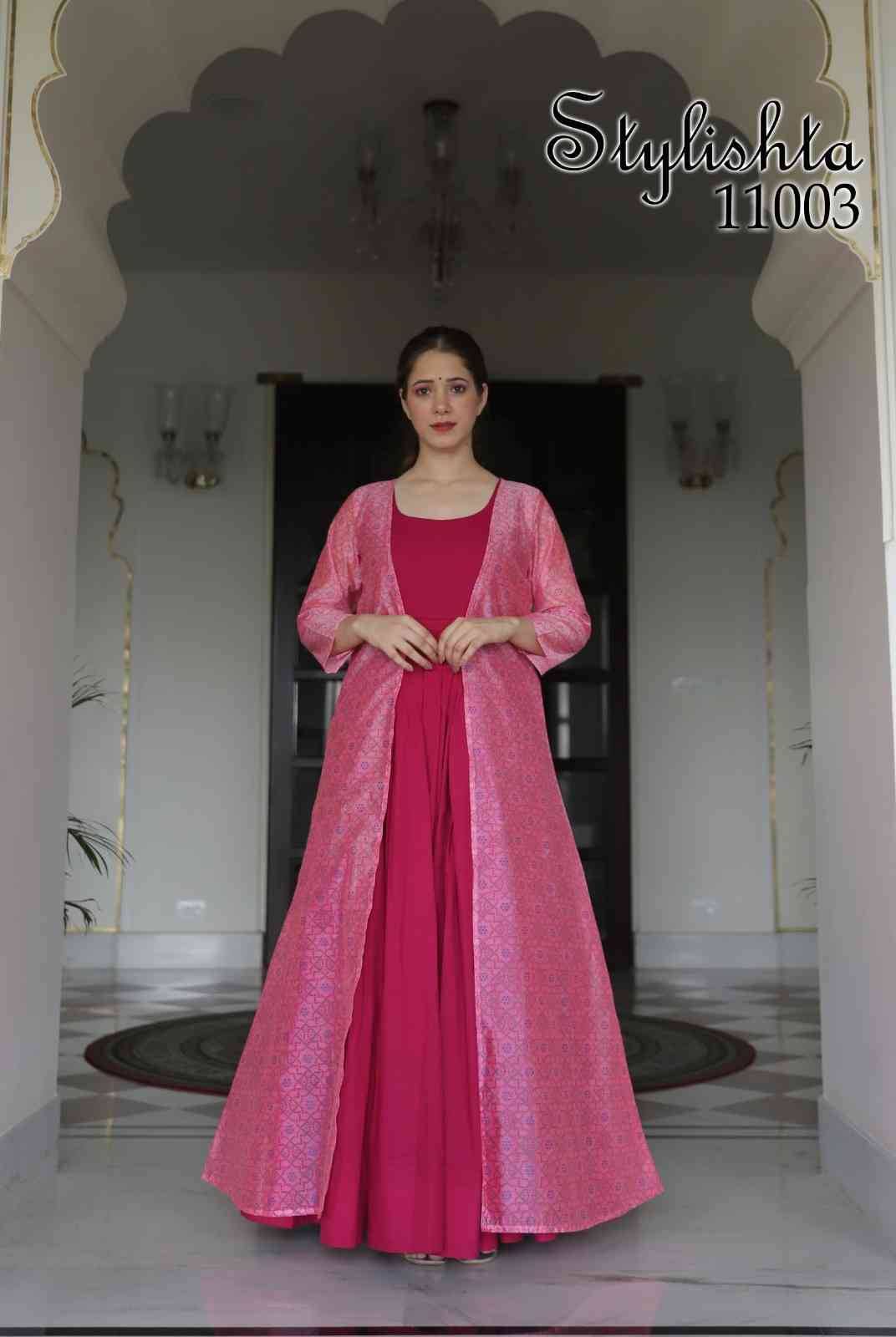Stylishta Hits By Fashid Wholesale Beautiful Stylish Fancy Colorful Casual Wear & Ethnic Wear Pure Muslin Gowns At Wholesale Price
