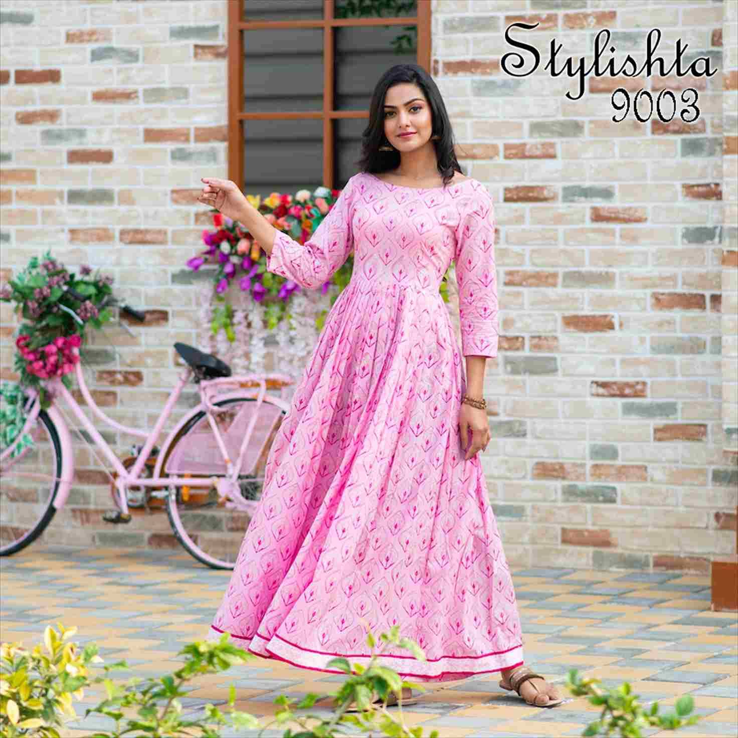 Stylishta Hits By Fashid Wholesale Beautiful Stylish Fancy Colorful Casual Wear & Ethnic Wear Pure Muslin Gowns At Wholesale Price