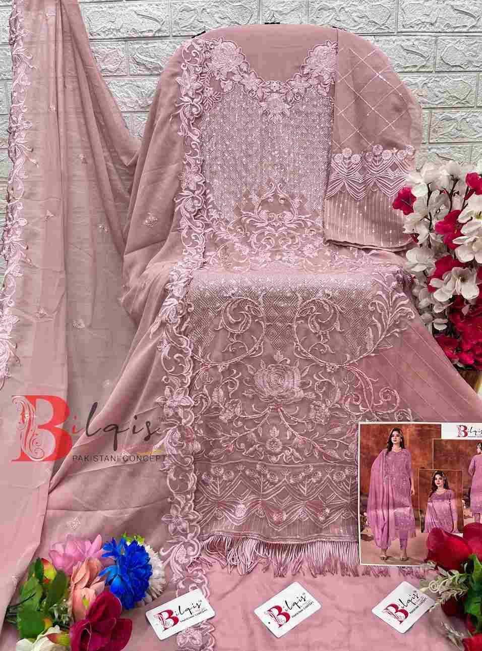 Bilqis 14 Colours Vol-2 By Bilqis 14-E To 14-H Series Beautiful Pakistani Suits Stylish Fancy Colorful Party Wear & Occasional Wear Faux Georgette Embroidery Dresses At Wholesale Price