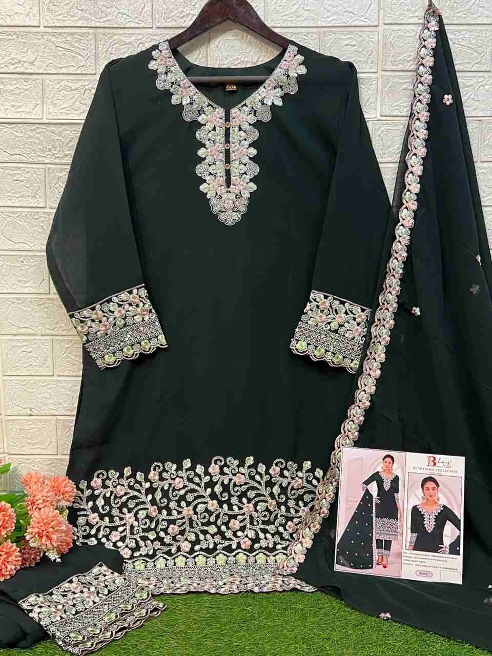 Bilqis 60 Colours By Bilqis 60-A To 60-D Series Beautiful Pakistani Suits Stylish Fancy Colorful Party Wear & Occasional Wear Faux Georgette Embroidery Dresses At Wholesale Price