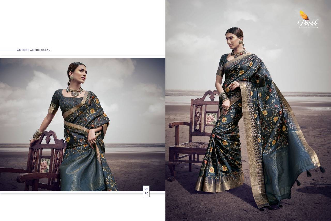 Chhapa Vol-1 By Pankh Creation 2901 To 2911 Series Indian Traditional Wear Collection Beautiful Stylish Fancy Colorful Party Wear & Occasional Wear Silk Sarees At Wholesale Price