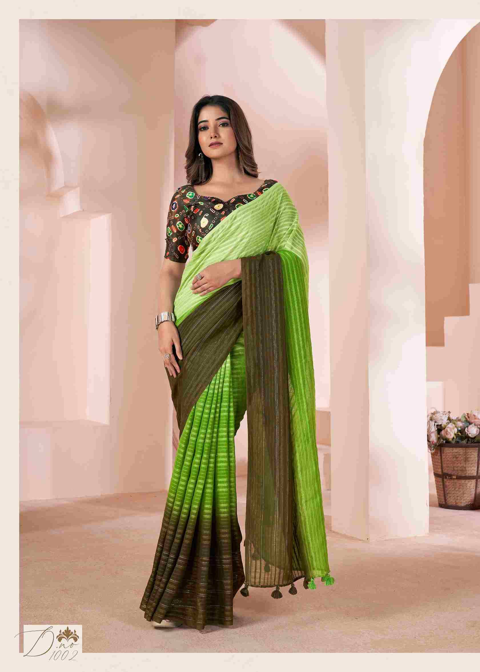 Grassy By SR 1001 To 1010 Series Indian Traditional Wear Collection Beautiful Stylish Fancy Colorful Party Wear & Occasional Wear Linen Sarees At Wholesale Price