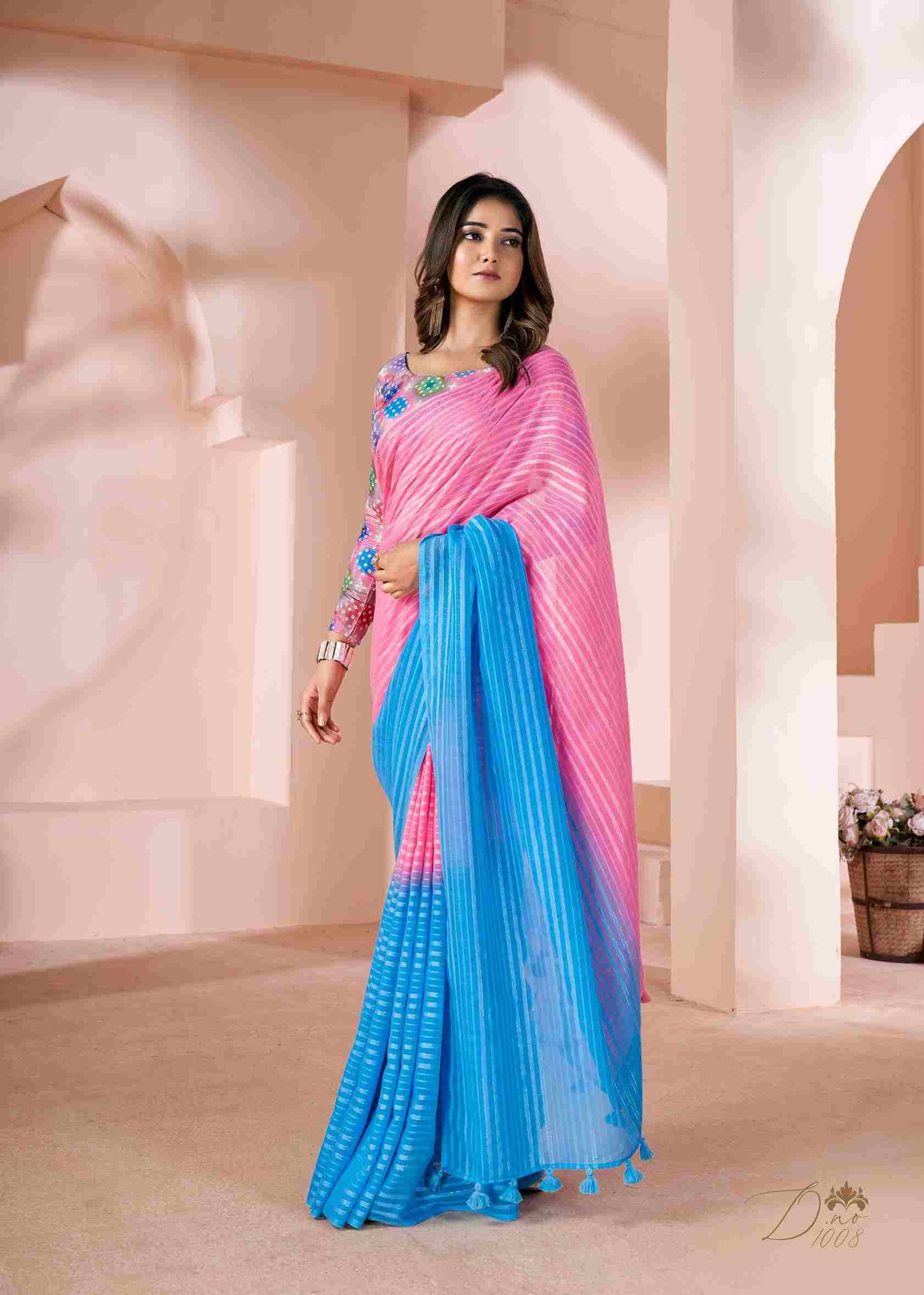 Grassy By SR 1001 To 1010 Series Indian Traditional Wear Collection Beautiful Stylish Fancy Colorful Party Wear & Occasional Wear Linen Sarees At Wholesale Price