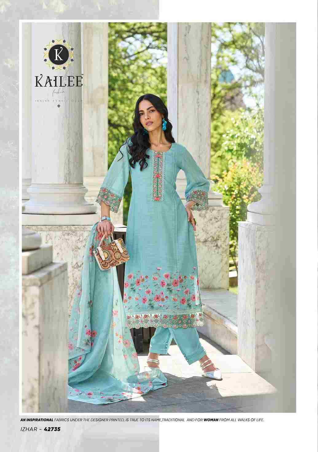 Izhaar Vol-3 By Kailee 42731 To 42736 Series Beautiful Stylish Festive Suits Fancy Colorful Casual Wear & Ethnic Wear & Ready To Wear Pure Linen Print Dresses At Wholesale Price