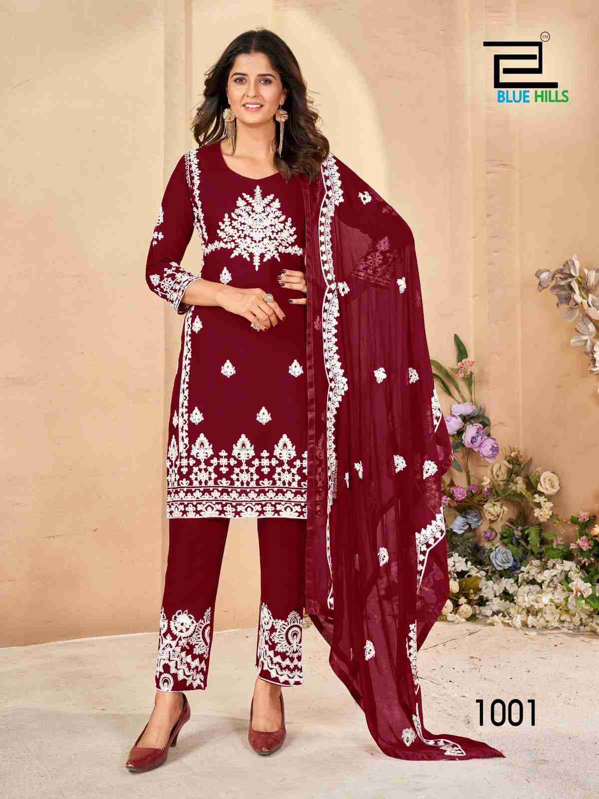 Galaxy By Blue Hills 1001 To 1006 Series Beautiful Stylish Festive Suits Fancy Colorful Casual Wear & Ethnic Wear & Ready To Wear Rayon Embroidered Dresses At Wholesale Price