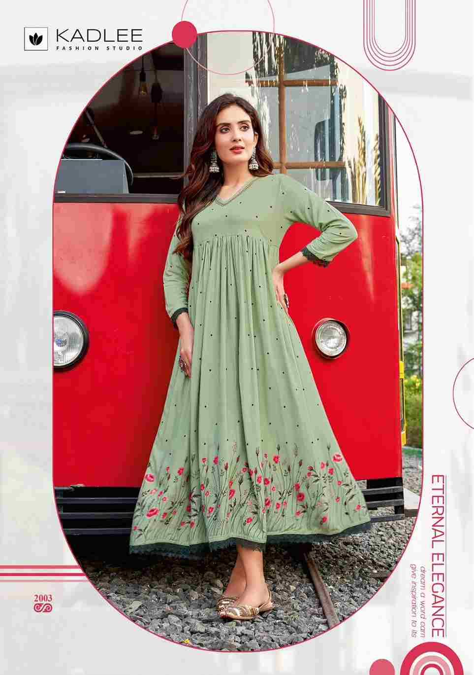 Infinity By Kadlee 2001 To 2006 Series Beautiful Stylish Fancy Colorful Casual Wear & Ethnic Wear Rayon Foil Gowns At Wholesale Price