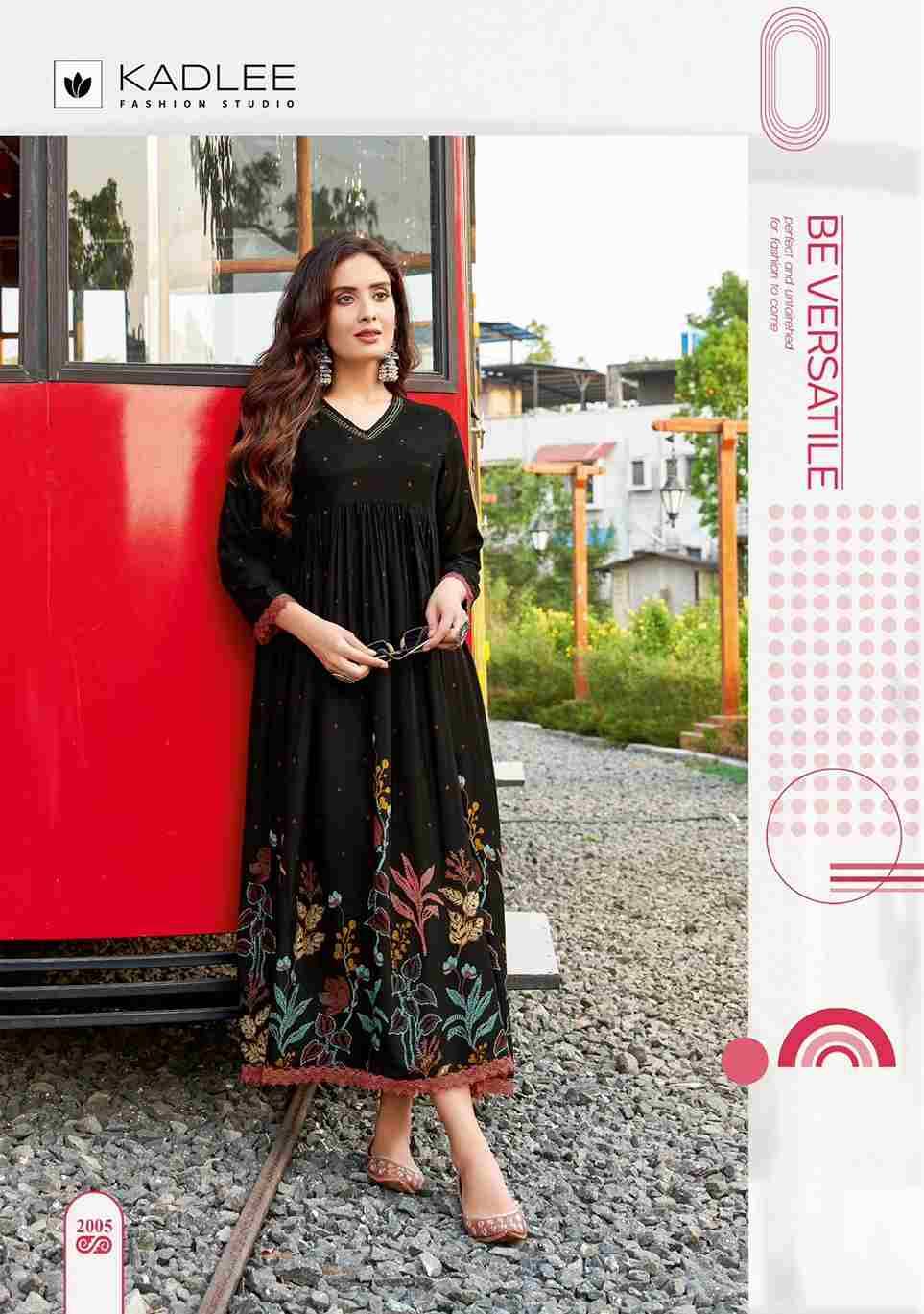 Infinity By Kadlee 2001 To 2006 Series Beautiful Stylish Fancy Colorful Casual Wear & Ethnic Wear Rayon Foil Gowns At Wholesale Price