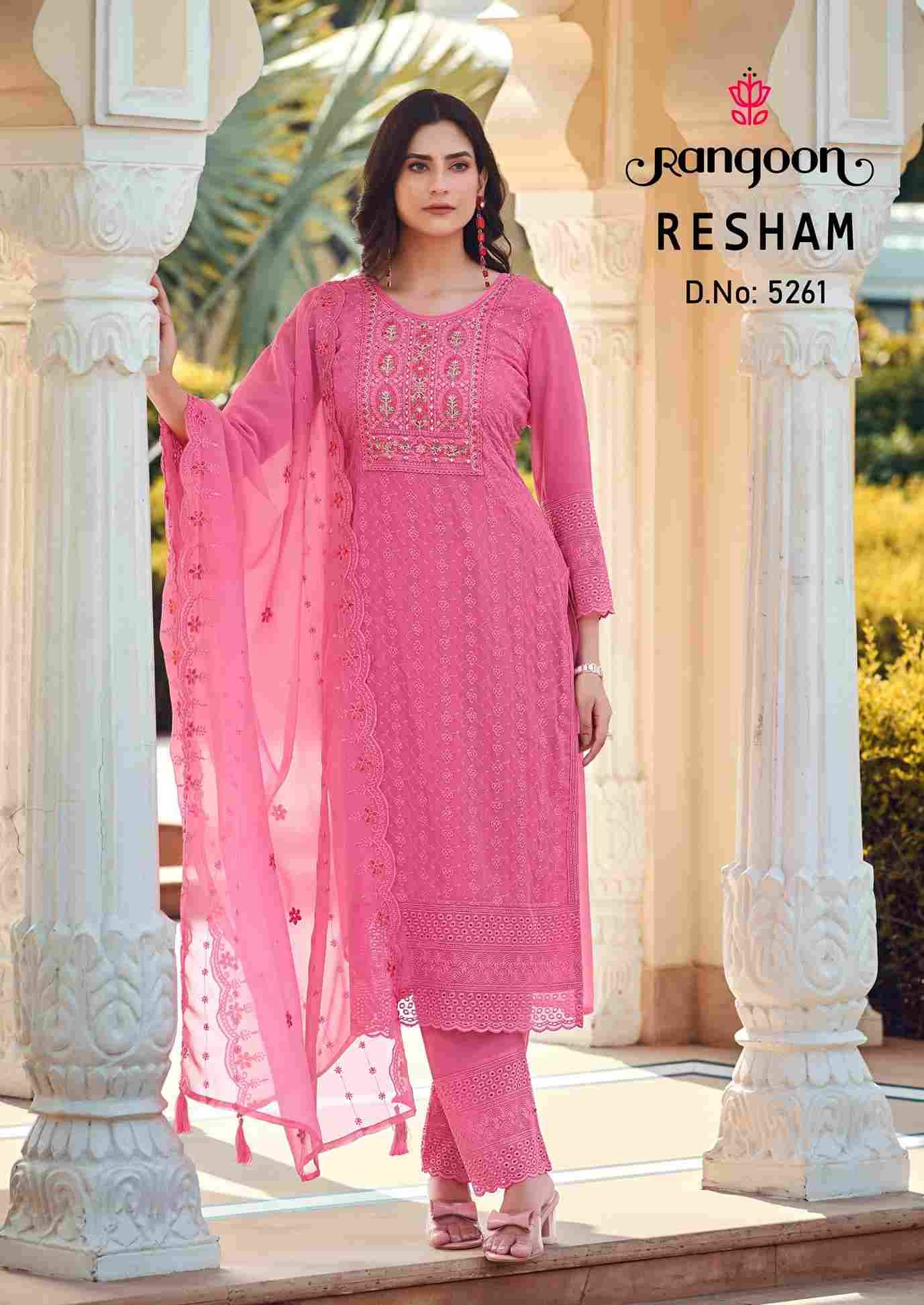 Resham By Rangoon 5261 To 5266 Series Beautiful Stylish Festive Suits Fancy Colorful Casual Wear & Ethnic Wear & Ready To Wear Georgette Embroidered Dresses At Wholesale Price