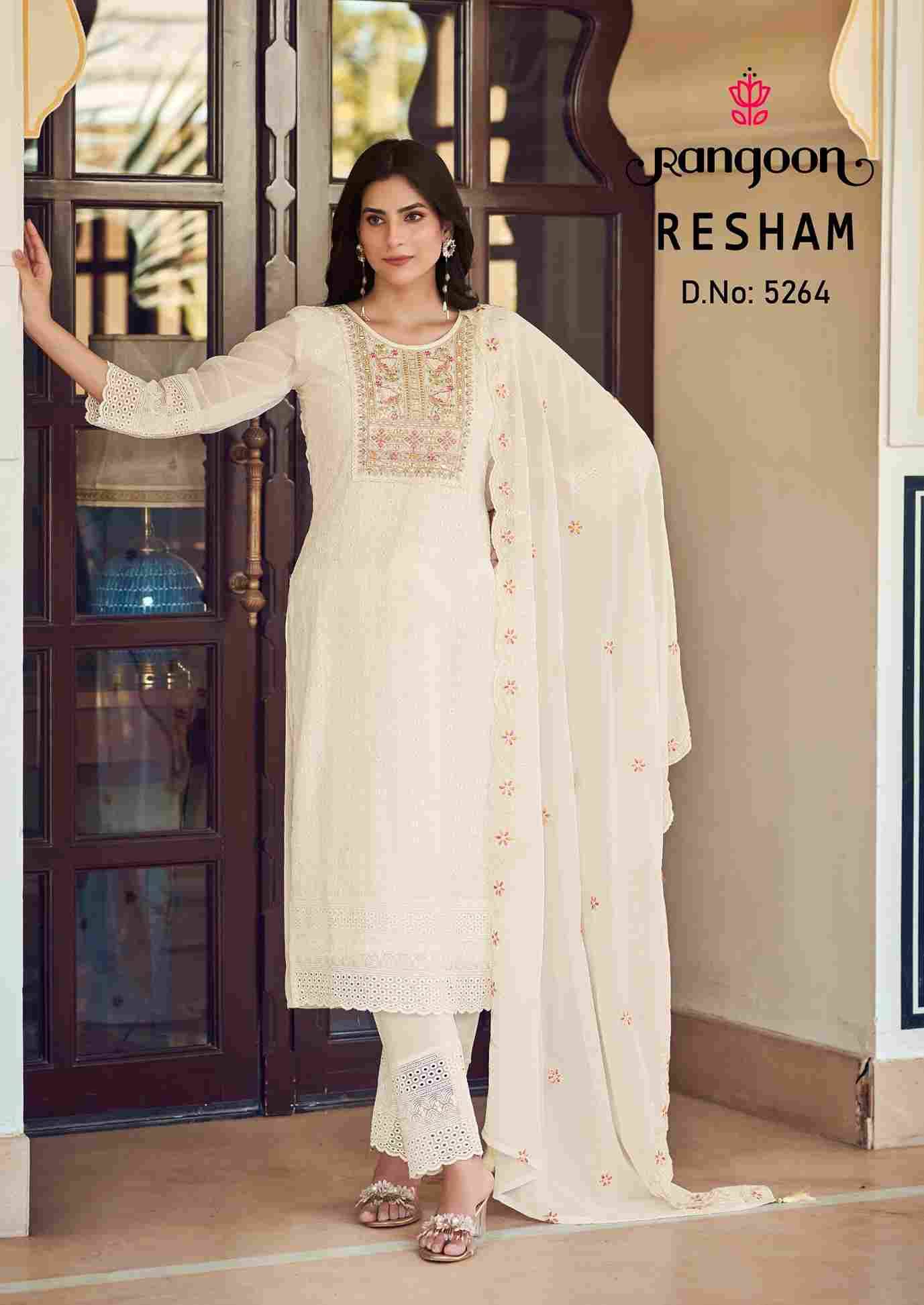 Resham By Rangoon 5261 To 5266 Series Beautiful Stylish Festive Suits Fancy Colorful Casual Wear & Ethnic Wear & Ready To Wear Georgette Embroidered Dresses At Wholesale Price